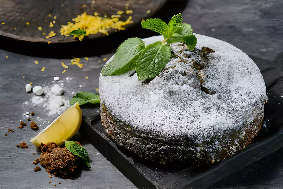 A beautifully decorated Bundt cake with icing and toppings