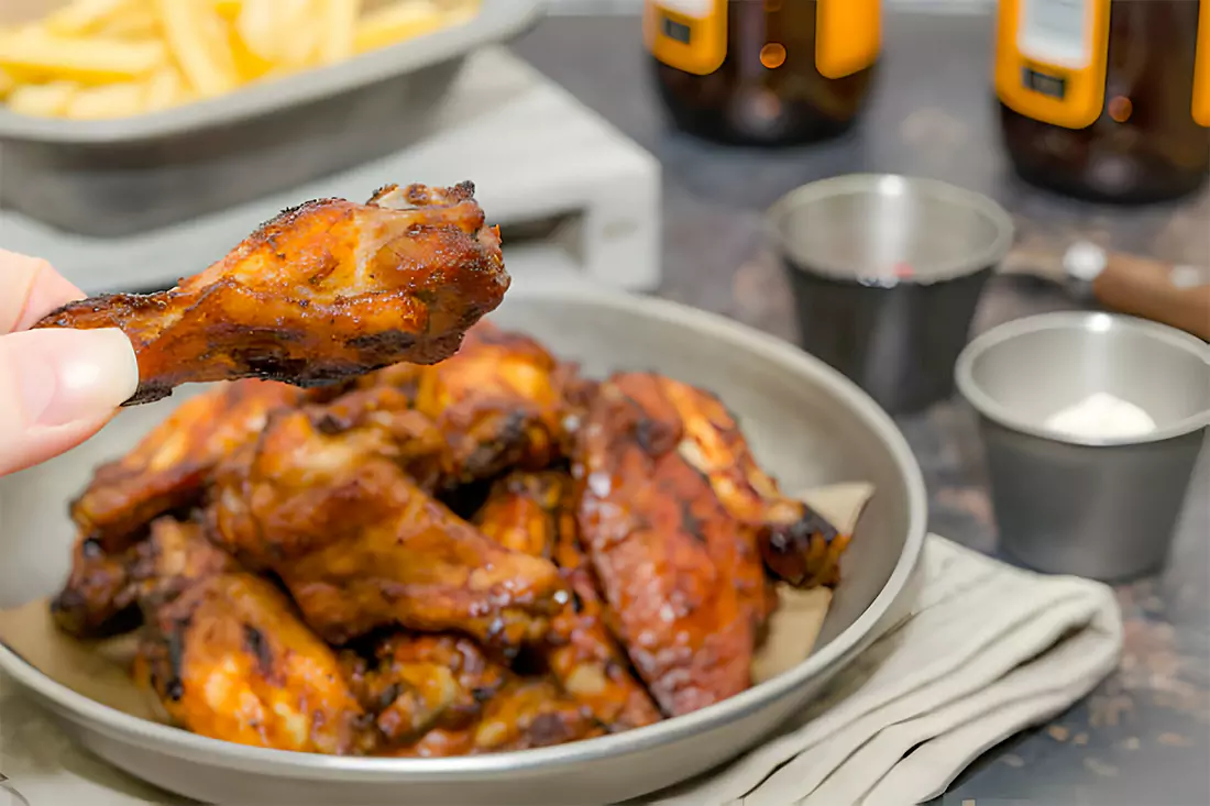 Checking Temperature of Chicken Wings in Air Fryer