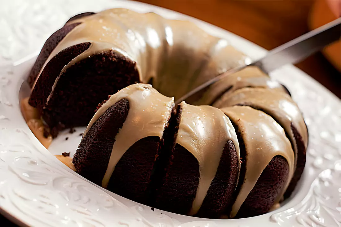 Serving Homemade Bundt Cake