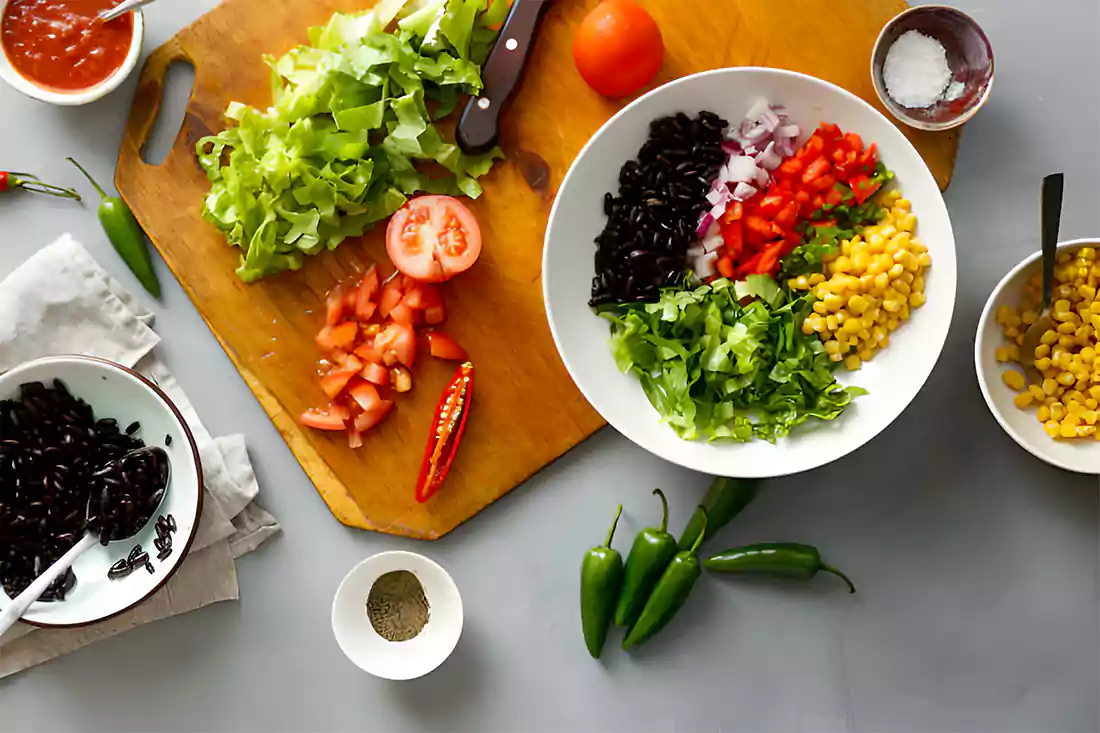 Assorted Nutritious Ingredients for Baker Tacos