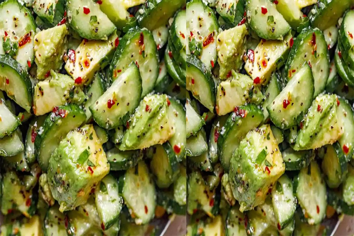 the health benefits & easy recipe of Cucumber Avocado Salad