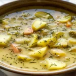 Explore Dill Pickle Soup, a unique blend of tangy pickles and creamy broth