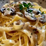 Délicieuses Tagliatelles à la Carbonara aux Champignons - Recette Italienne
