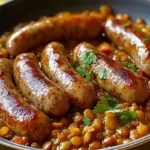 Recette traditionnelle de saucisses aux lentilles, idéale pour un repas réconfortant et nourrissant