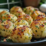 Bouchées de courgette à l’ail dorées au four servies sur une assiette en apéritif